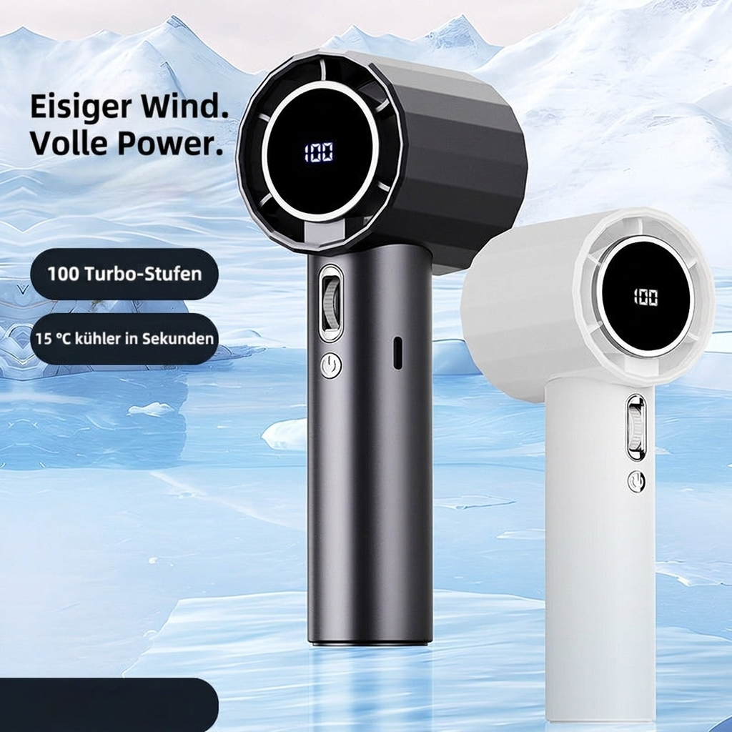 GLACÉO Handheld Fan Duo Pack – two LED display fans